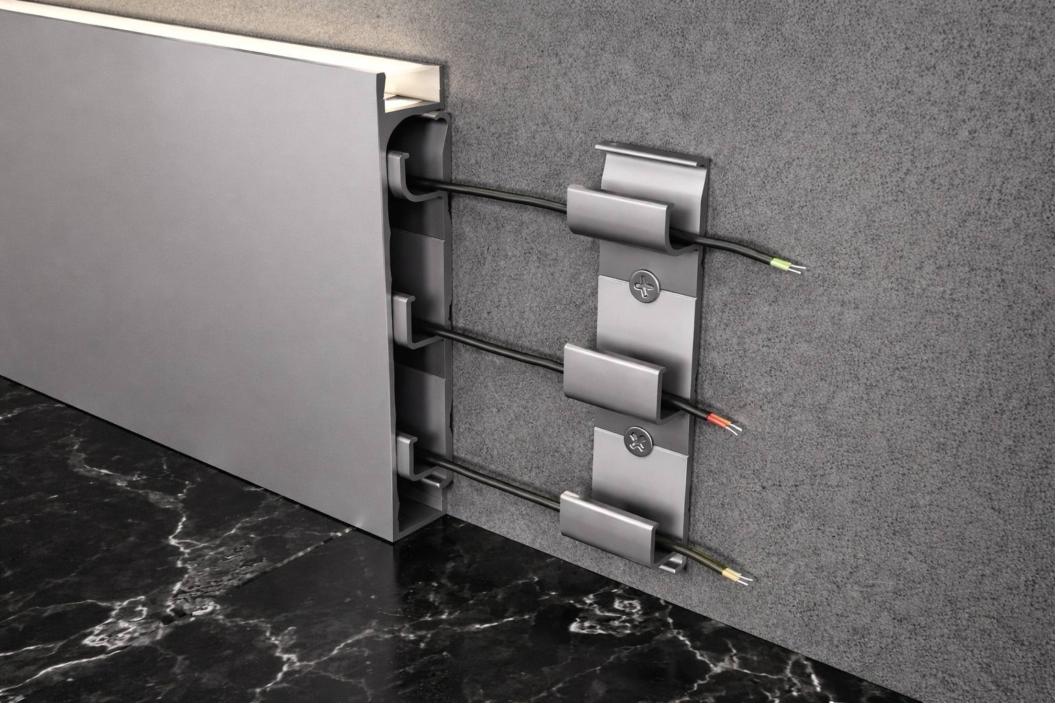 Алюминиевый плинтус Fezard ALP-G100-LA 