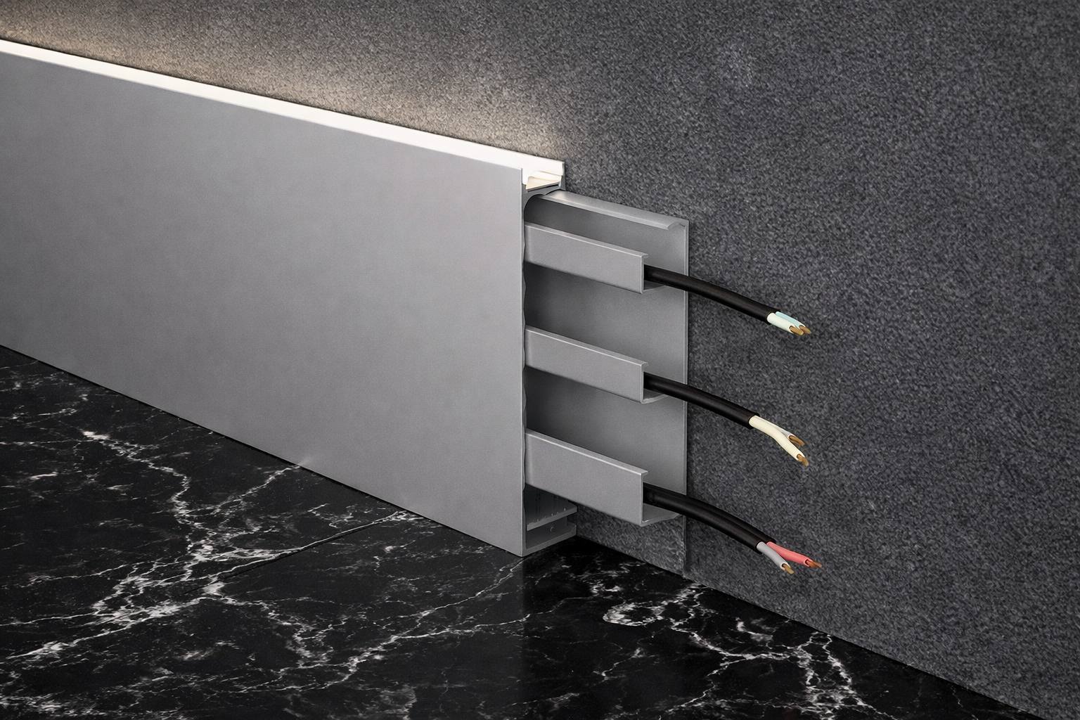 Алюминиевый плинтус Fezard ALP-G80-LA