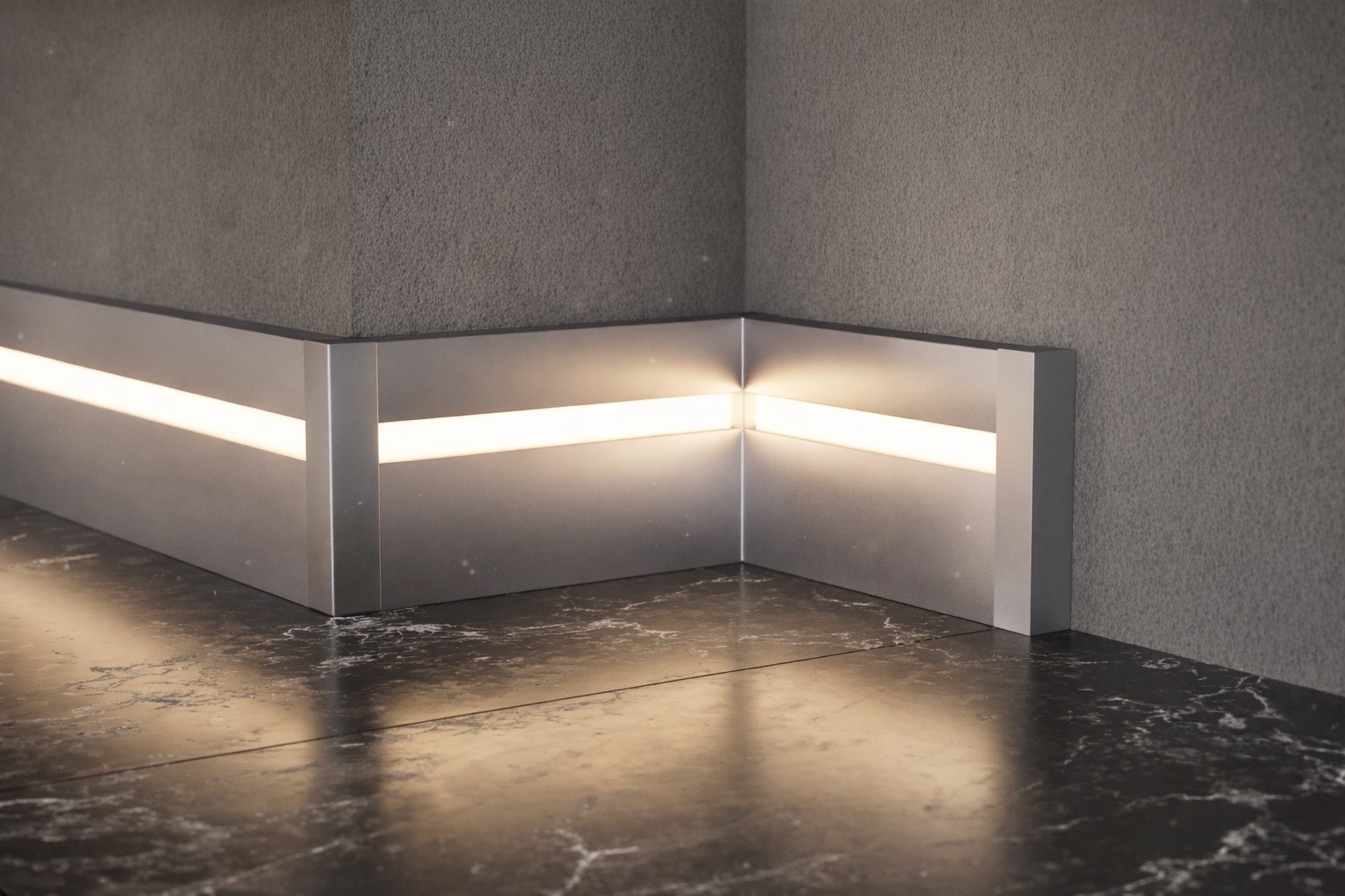 Алюминиевый плинтус Fezard ALP-G80-LF