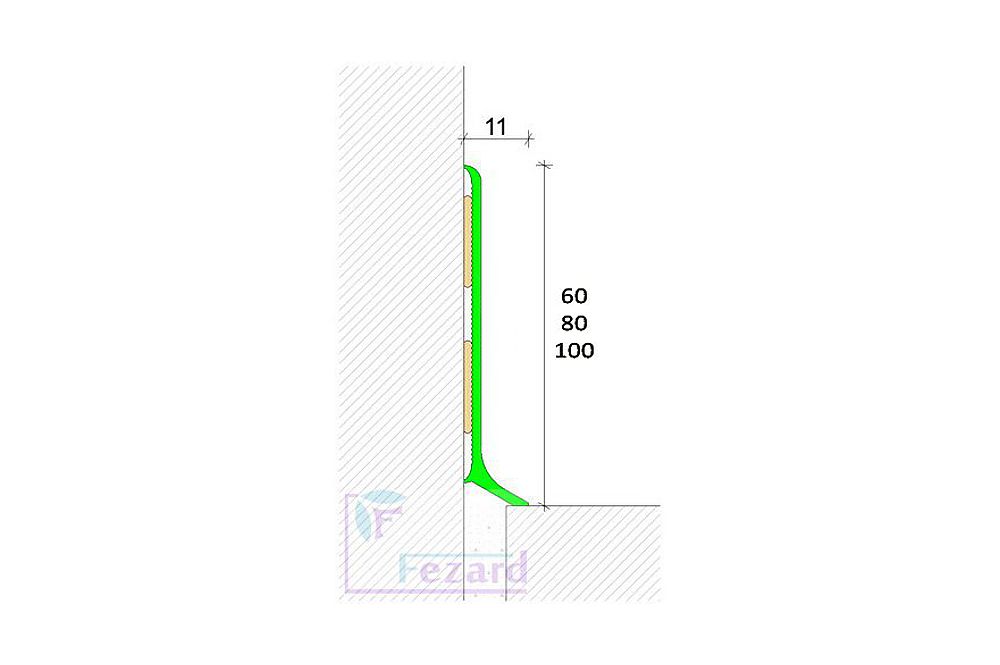 Алюминиевый плинтус Fezard ALP-40