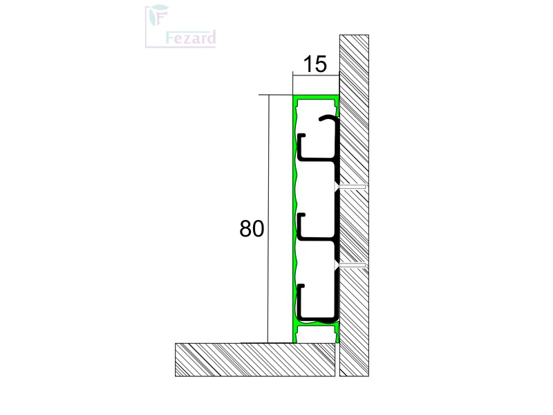 Алюминиевый плинтус Fezard ALP-G80